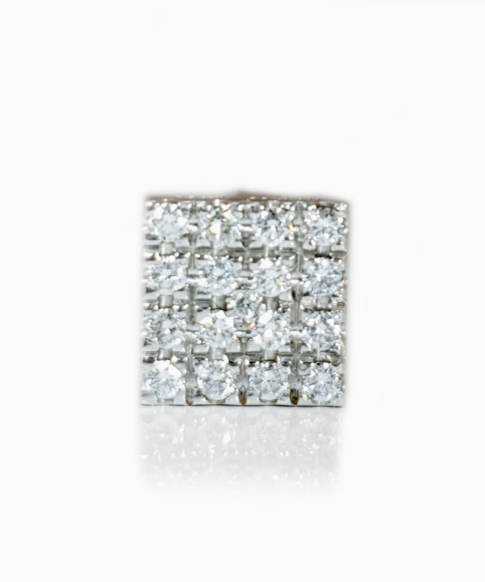 Square diamond earring