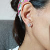 Square diamond earring - Image 3