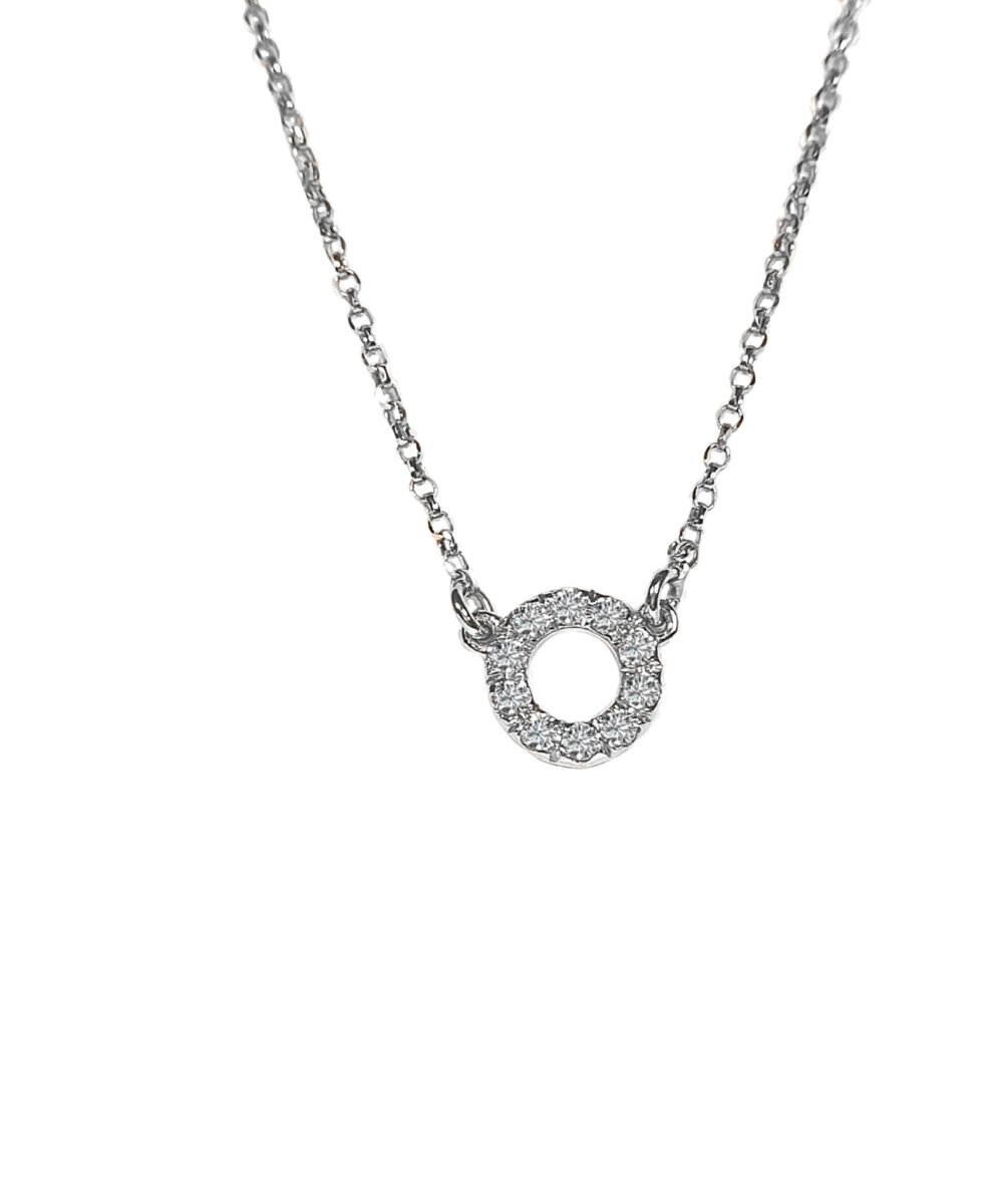 Diamond circle necklace