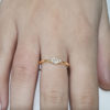 Rhombus shaped ring with 6 diamonds inlay - Image 7