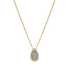Drop-shaped pendant studded with diamonds - Image 2