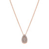 Drop-shaped pendant studded with diamonds - Image 3