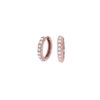 Gypsy hoop earrings with diamond inlay - Image 2