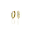 Gypsy hoop earrings with diamond inlay - Image 3