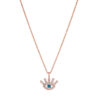 Eye lashes pendant with sapphires and diamonds - Image 3