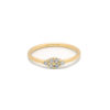 Rhombus shaped ring with 6 diamonds inlay - Image 6