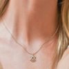Eye pendant with white diamond eyelashes - Image 2