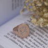 R signet ring set with diamonds - Image 5