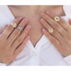 O signet ring set with diamonds - Image 2