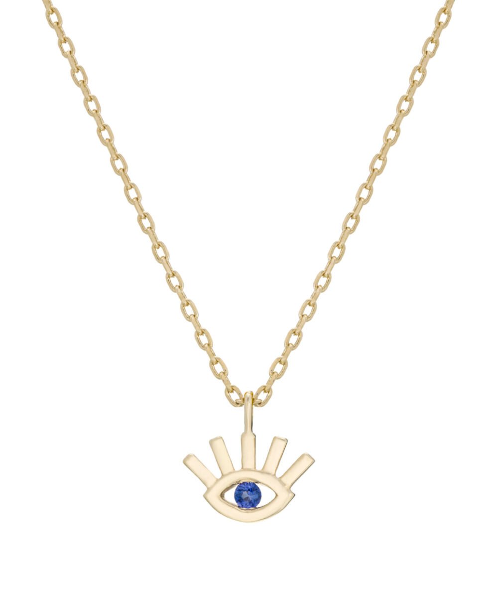 eyelash pendant with sapphire