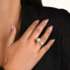 Open pearl and diamond ring - Image 3