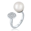Open pearl and diamond ring - Image 2